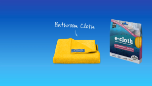 E-cloth 2-pack Bathroom Cleaning Cloth | Bathroom + Glass & Polishing cloths | Eco | Microfibre | Chemical-Free Cleaning | just add water