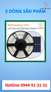 Đèn Đường Năng Lượng Mặt Trời JINDIAN 150/250/500/600/1000W UFO150/250/500/600/1000W