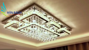 [VỪA RẺ - VỪA ĐẸP] Đèn ốp tràn đèn mâm pha lê cao cấp phòng ngủ phòng khách - 3 chế độ sáng