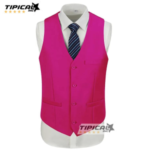 TIPICAL.INC ROMPI FORMAL VEST DALAMAN JAS GROOMSMAN Rompi Jas Formal Pria Warna Solid Rompi Bisnis Berkancing Satu Baris