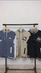 BASEBALL HOODIE SPORTY AR CLOUD PRIA DAN WANITA SWEATER JAKET MURAH
