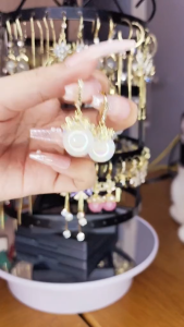 Bông tai đá opal thời trang RM924 dã ngoại - bong tai bong tay nữ đẹp bông tai cute bông tai vàng kiểu bong tai nữ kiểu bạc bông tai nữ đi tiệc bông tai hoa BSTKL - [NaLa Shop]