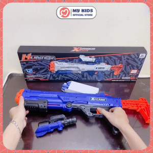Đồ Chơi Trẻ Em Phóng Xốp Neft Cỡ Lớn SHOTGUN 2 VIÊN - Nhựa ABS Bền - 2 Màu Xanh Dương + Trắng