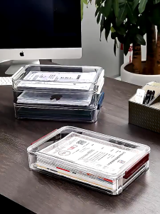 Plastic Storage Bins With Lids And Latches Paper Document Storage Box Certificate Storage Box Desktop Storage Box For Organizing A4 Paper Letters Documents Art Supplies And Crafts 文件收納盒