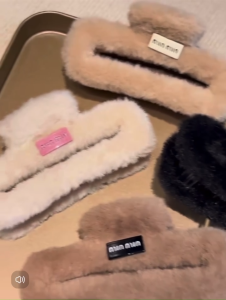 Phụ kiện kẹp tóc xinh Doudou Kẹp càng cua Cặp tóc nữ Kẹp lông tone nâu tây phong cách Hàn Quốc ZJ096