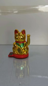 Pajangan Solar Kucing Rejeki / Cat 10.5cm Pajangan Kucing Fulushou Tenaga Matahari Solar