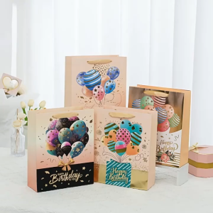 Túi Giấy Cứng Dập Nóng Túi Quà Tặng Sinh Nhật Đựng Quà Hình Bong Bóng Sang Trọng