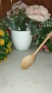 CHOBIG Sendok Kayu Makan Aduk Bumbu Kopi Teh Susu Madu Sayur Bakso Spoon Sup Soup Jati Mahoni Pinus Puspa