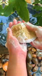 Bông tắm xà bông xơ mướp tự nhiên taayyr da chết kỳ gót chân tay