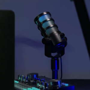 RAYHAYES Mikrofon Kondensor USB Microphone Live RGB Mic Rekaman Streaming Podcast PC