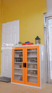 [จัดส่งพร้อมติดตั้งฟรี] KIOSK ตู้รองเท้าMAX บานเปิดกระจก