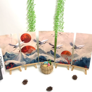 TENNESY Hiasan Dinding Aesthetic 1 Set Pemandangan Japanese Style Flowers 75x30CM Wall Decor