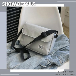 NDDshop เตรียมจัดส่ง 1-3 วัน กระเป๋าสะพายข้างแฟชั่น รุ่นนี้หญิงใช้ได้ ชายก็ใช้ได้น้า ไม่แต่งลวดลาย น้ำหนักเบา แมทช์กับชุดไหนก็เข้ากันสุดๆ กดเล้ยย