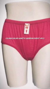 6PCS Celana Dalam CD Wanita Tebel Lusinan Murah