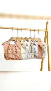 WONDER Celemek Bib Slabber bayi waterproof bahan PU Premium | Bib Bayi waterproof anti air premium