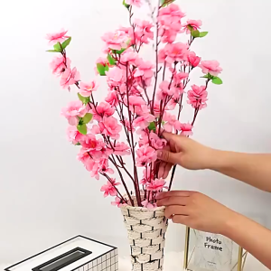 65CM Artificial Flowers Cherry Blossoms Bouquets For Mall Shop Decor Wedding Hotel Decor Home Decortion DIY 桃花树 新年装饰品摆件年花
