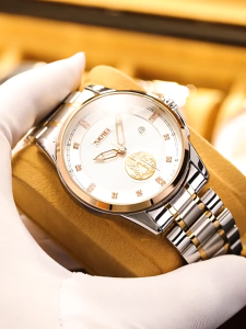 SKMEI 9321 Jam Tangan Pria Analog Chronograph Tali Stainless Steel