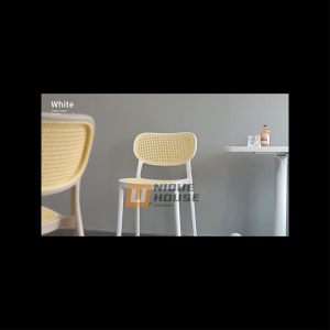 Rattan Chair With PP Plastic Kerusi Plastik Kerusi Makan Nordic Chair Study/Office/Dining Chair Kerusi Belajar Kerusi Meja Makan Stackable Chair
