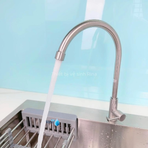 [304 CHẤT LƯỢNG CAO] Vòi nước rửa chén bát lạnh đúng inox sus 304 siêu bền chất lượng cao Rina RN6005 phi 18 vĩnh viễn không han gỉ sắt