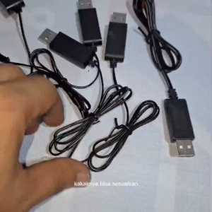 USB CHARGER BATERAI Lithium & Batre Drone USB CAS MAINAN ANAK 3.7V SOKET HITAM Putih Merah Losi