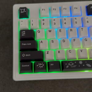 Galaxy Keycap White PBT Cherry Profile Dye Sub Keycaps 129pcs For Mechanical Keyboard