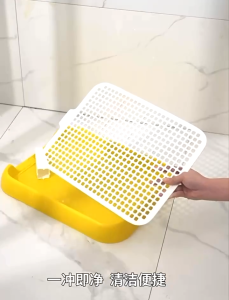 Pet Toilet Training Tray Pee Pad tipe datar anti licin gampang cuci dengan bentuk jaring