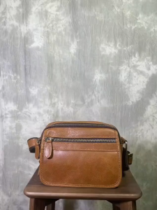 Tas selempang pria kulit aslii sapi jenis full up