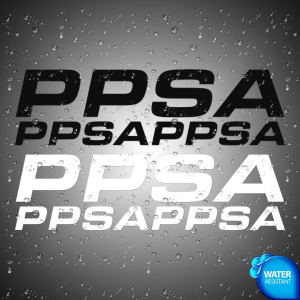 (3X) PPSA Stickers | Decals | All-weather die-cut | 8 inches pro gun