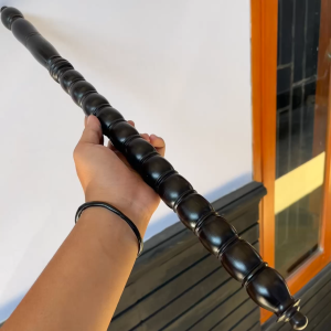 Tongkat Godo Kayu Galih Kelor Hitam Gada Panjang 55 cm Premium