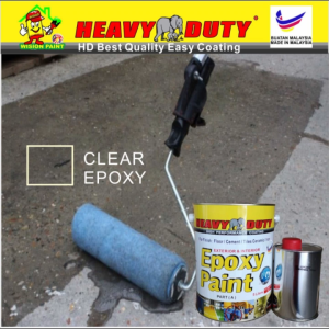 CLEARHEAVY DUTY EPOXY BRAND Two Pack Epoxy Floor Paint - 4 Liter Paint+1 Liter hardener (5L)