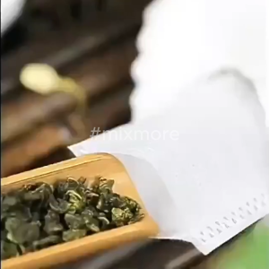 100 túi lọc trà cà phê thảo dược thực phẩm vải không dệt dây rút hàn nhiệt dùng 1 lần giá tốt Mixmore