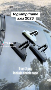 TCS NEW PERODUA AXIA 2023-2024+ CAR FRONT FOG LAMP FRAME COVER GARNISH ACCESSORIES