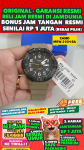 CASIO ORIGINAL - CASIO MRW-210H-5AVDF - MEN NG - Resin - Coklat - Jam dunia JD18ST # Jam Tangan Pria Jam Pria Jam Tangan Anti Air + CASIO MRW-210H-5A MRW 210H 5A MRW-210H 210 H MRW210 MRW-210 MRW210H MRW-210 $ RS