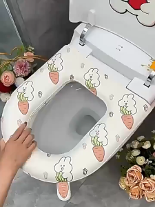 Toilet Bowl Mat High Quality EVA Waterproof Soft Toilet Seat Cushion Universal Toilet Cover Washable and Quick-drying