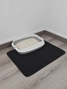 แผ่นดักทรายแมว พรมดักทรายแมว 2ชั้น EVA แผ่นดักทรายแมว กันลื่น ใช้งานง่ายทำความสะอาดง่าย สามารถนำทรายกลับมาใช้ไหม่ได้
