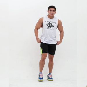 Flexzone Deepcut Tanks Dryfit Muscle Beast series FSS-050 Singlet Fitness Gym Olahraga