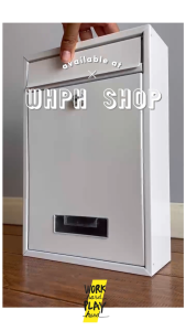 WHPH BLOC ตู้จดหมายมินิมอล โมเดิร์น กันน้ำ กล่องจดหมาย ใบใหญ่ ล๊อคได้ แถมกุญแจล๊อค ไม่มีเลขที่บ้าน