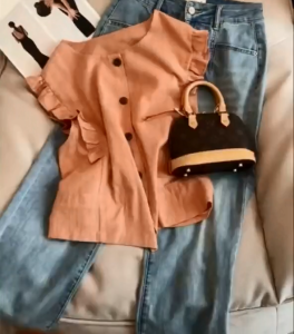 Korean style flying sleeve ruffle shirt womens summer single-breasted cardigan sleeveless top