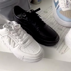 KF shoess Sepatu Wanita Sekolah Hitam Putih Sneakers Wanita Import  Korea Premium Terbaru 2024