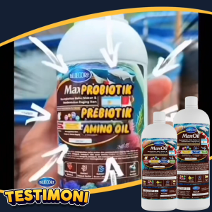 Bluecore MaxOil Vitamin Ikan & Perangsang Ikan untuk Nafsu Makan dan Pembentukan Daging (Cocok untuk ikan Gurame Lele Nila dan Patin)