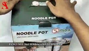 Panci Mie 3in1 Stainless Steel - Panci Penggorengan Mie/Kentang Multifungsi 3in1
