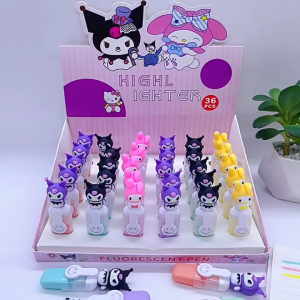 Set bút nhớ mini charm nhân vật ngộ nghĩnh capybara bọt biển bút highlight nhiều màu sắc BUTNHOCAPY089