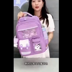 Kuromi Capybara Children School Bags Orthopedic School Backpack Waterproof Primary Schoolbag