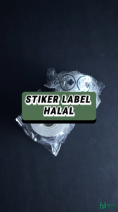 Stiker Label Halal Sticker Roll (500 Pcs) Ucapan Bulat Stiker Tempel Colorfull 25 cm Halal Food Certified