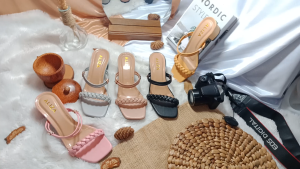 ALIZA-SANDAL HAK TAHU 5CM MOTIF KEPANG/SANDAL HAK TINGGI/SANDAL HEELS /SANDAL IMPORT KOREA TERLARIS