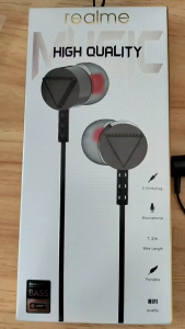 BARU Headset REALME Extra Bass Triangle Studio Music High Quality Earphone Stereo