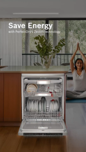 Máy rửa bát Bosch SMI6ZCS16E Series 6 Zeolith Âm Tủ Chương trình rửa thông minh AI