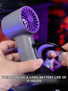 YAKO Portable Mini Fan Rechargeable LED Display 4800 mAh Turbo Jet Strong Wind 10 Gear High-Speed