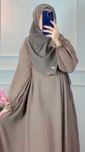 GAMIS NIKITA CRINKLE AIRFLOW TERBARU LD 110CM PB 130/  Gamis busui friendly