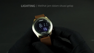 CARDIFF LCD 3004 Hitam Ring Hitam Jam Tangan Digital Water Resist